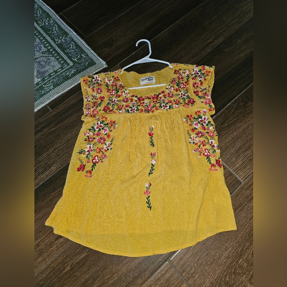 SAVANNA JANE FLORAL BLOUSE TOP SZ S